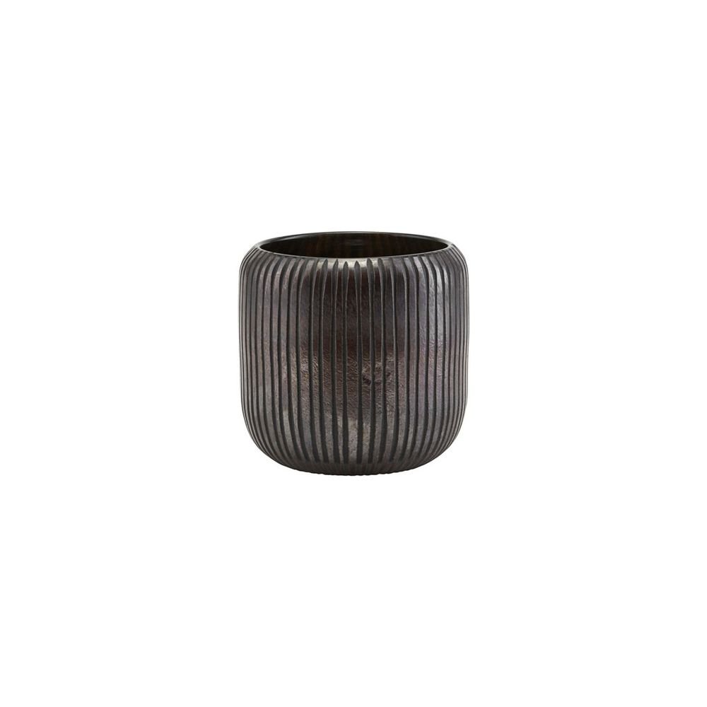 褐色條紋玻璃花器 Brown Glass Planter Vase - A Design&Life Project