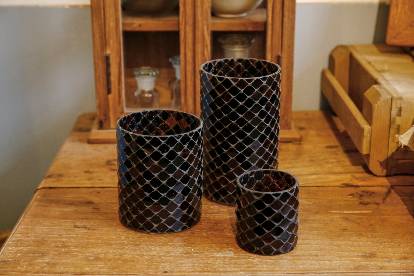 復古棕玻璃燭台 Brown Tealight Holder - A Design&Life Project