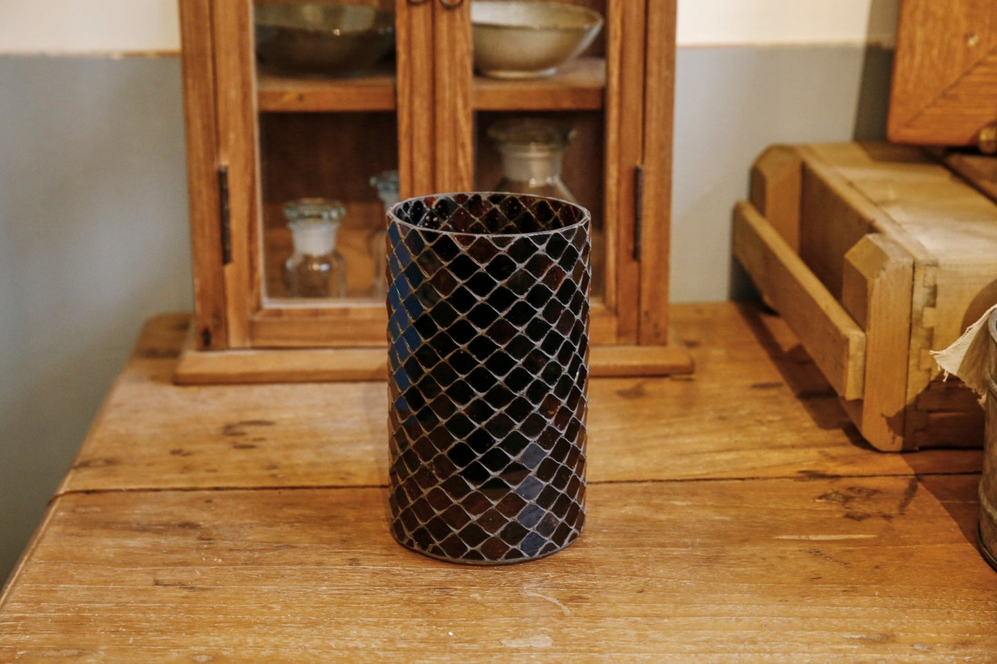 復古棕玻璃燭台 Brown Tealight Holder - A Design&Life Project