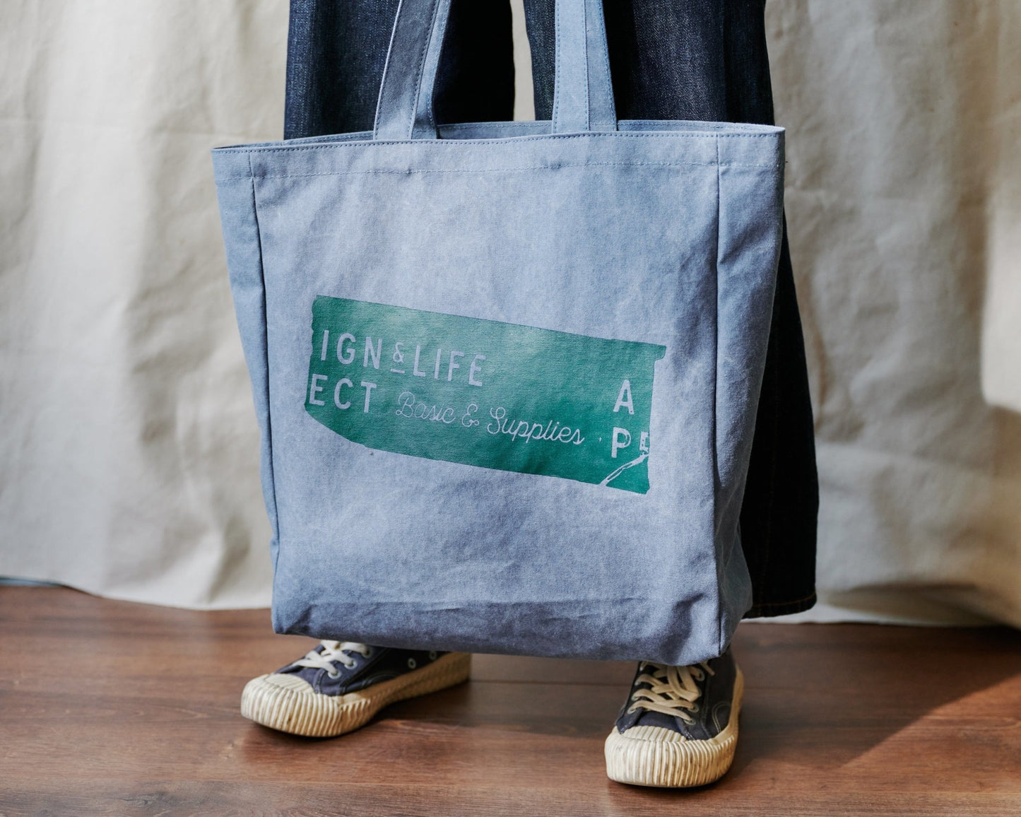 Dumbo Bag 灰藍Tape