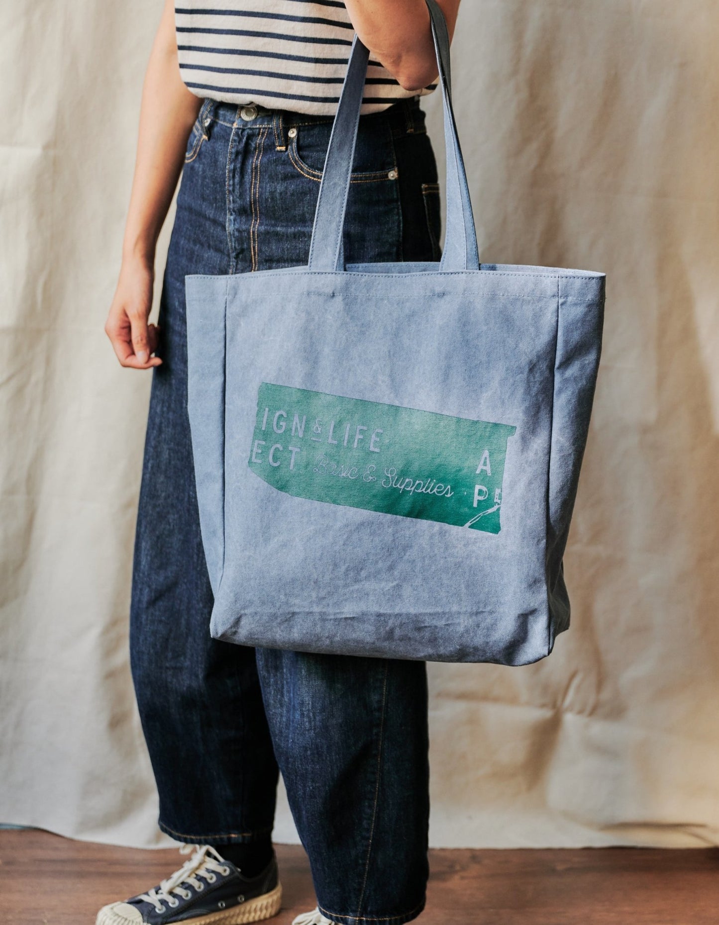 Dumbo Bag 灰藍Tape