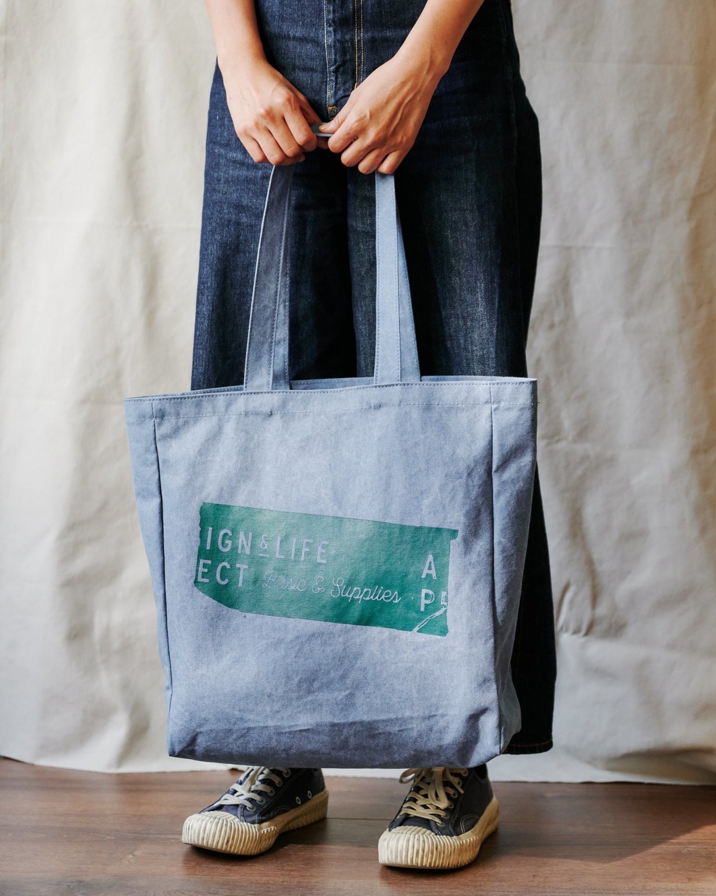 Dumbo Bag 灰藍Tape
