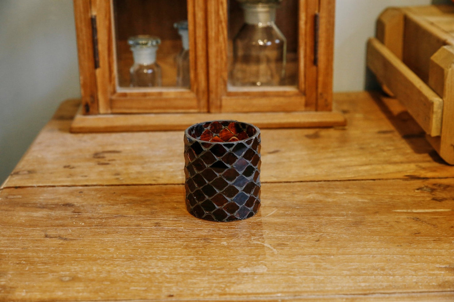 復古棕玻璃燭台 Brown Tealight Holder - A Design&Life Project