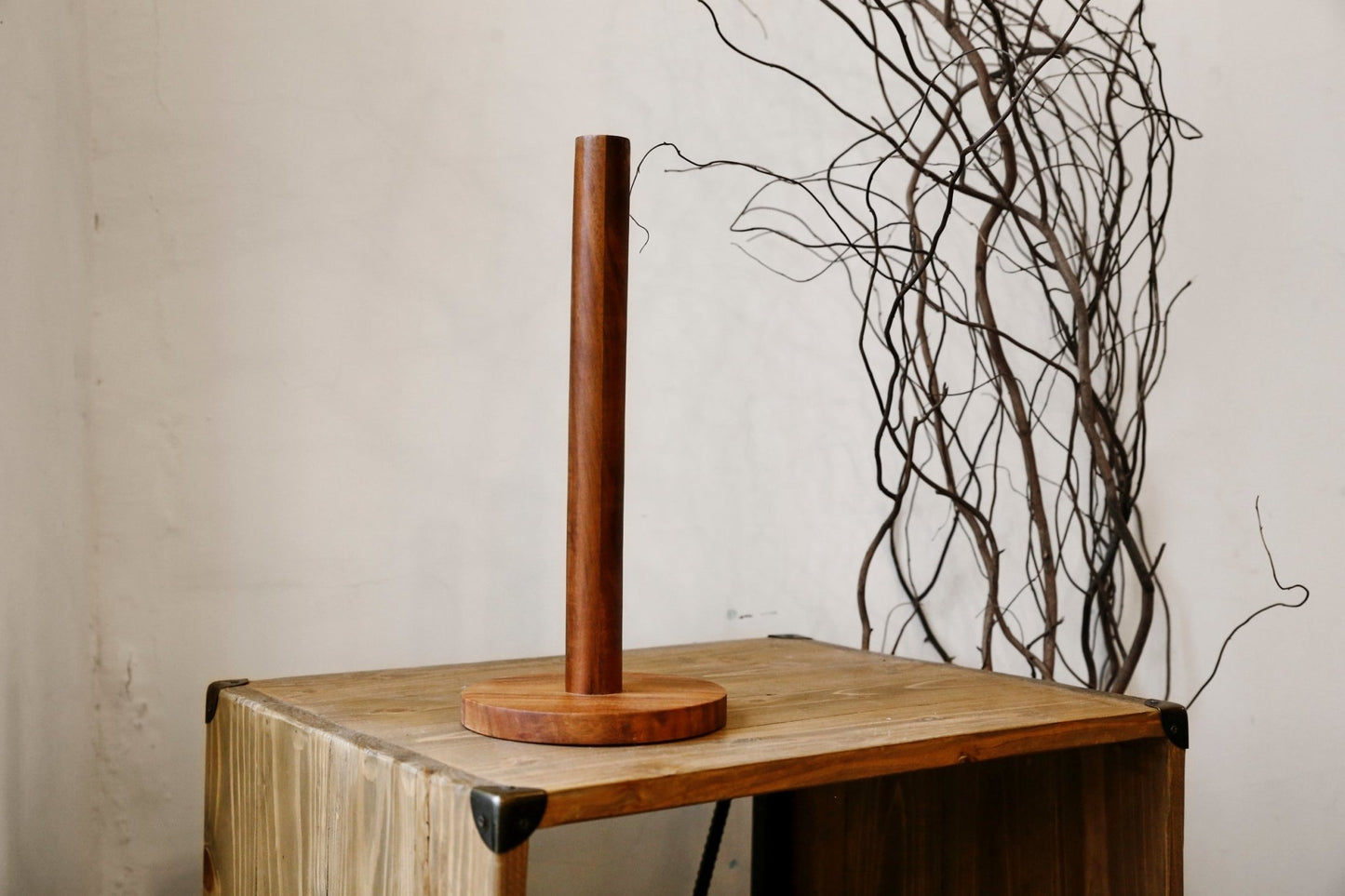 木製餐巾紙捲架 Wood Paper Towel Stand - A Design&Life Project
